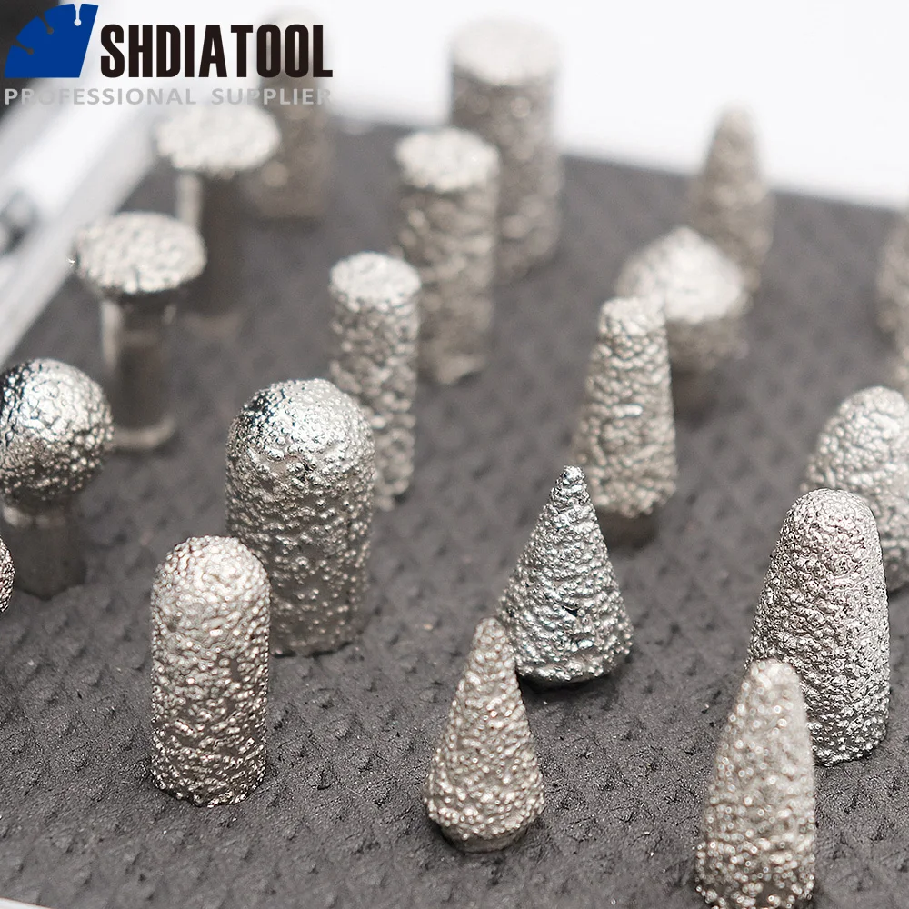 Diatool 20 шт./компл. diamond спаяны заусенцы для камня бетона Керамика цилиндр с плоским