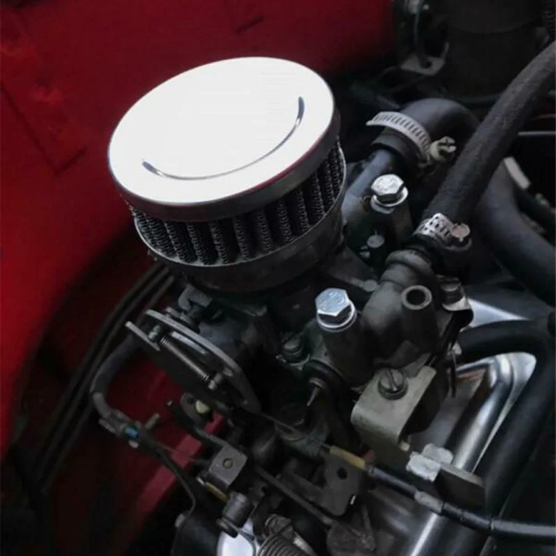 

Motorcycle Air Intake Filter Kit Replacement 48mm-52mm Cleaner＋Clamp Stainless Steel Motorcycle Air Intake Filter Accessories