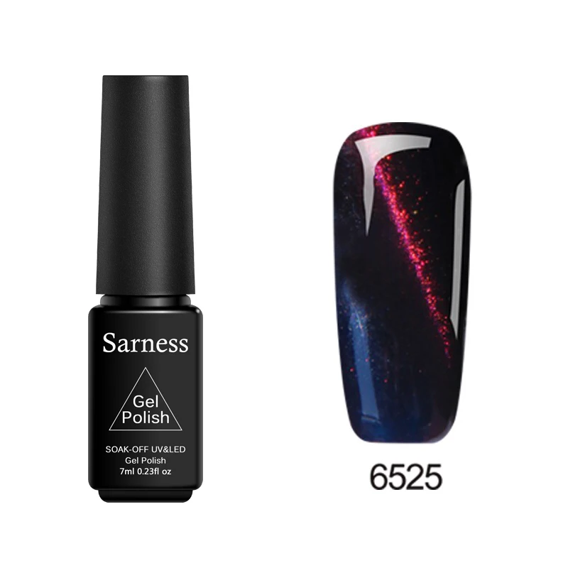 Sarness 7ml Red Flame Magnet Cat Eyes Top Coat Gel Nail 3D Eye Varnish Art Long Lasting Polish | Красота и здоровье
