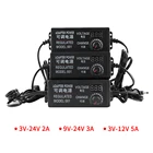 Универсальный адаптер питания переменного тока в постоянный ток, 3 в, 9 В, 12 В, 24 В, адаптер питания с дисплеем, адаптер питания от 220 В до 3 9 12 24 В