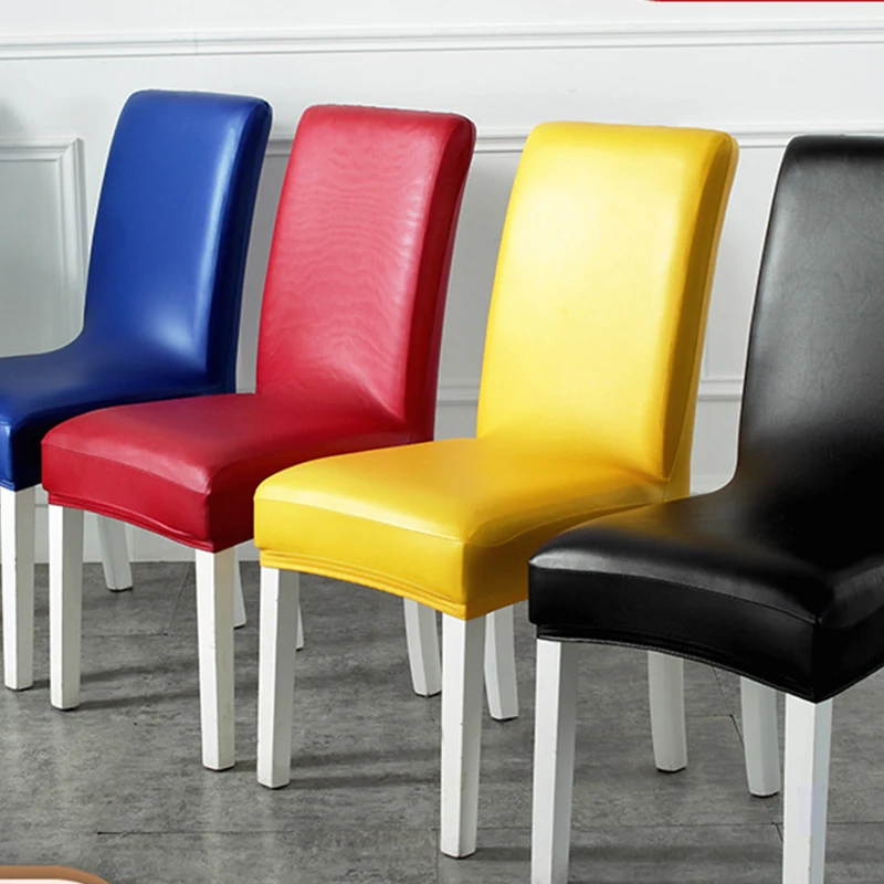 4/6 шт. искусственная кожа ткань однотонный Чехол для стула водонепроницаемый