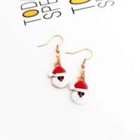 christmas santa claus earrings for women girls fashion jewelry new year gift