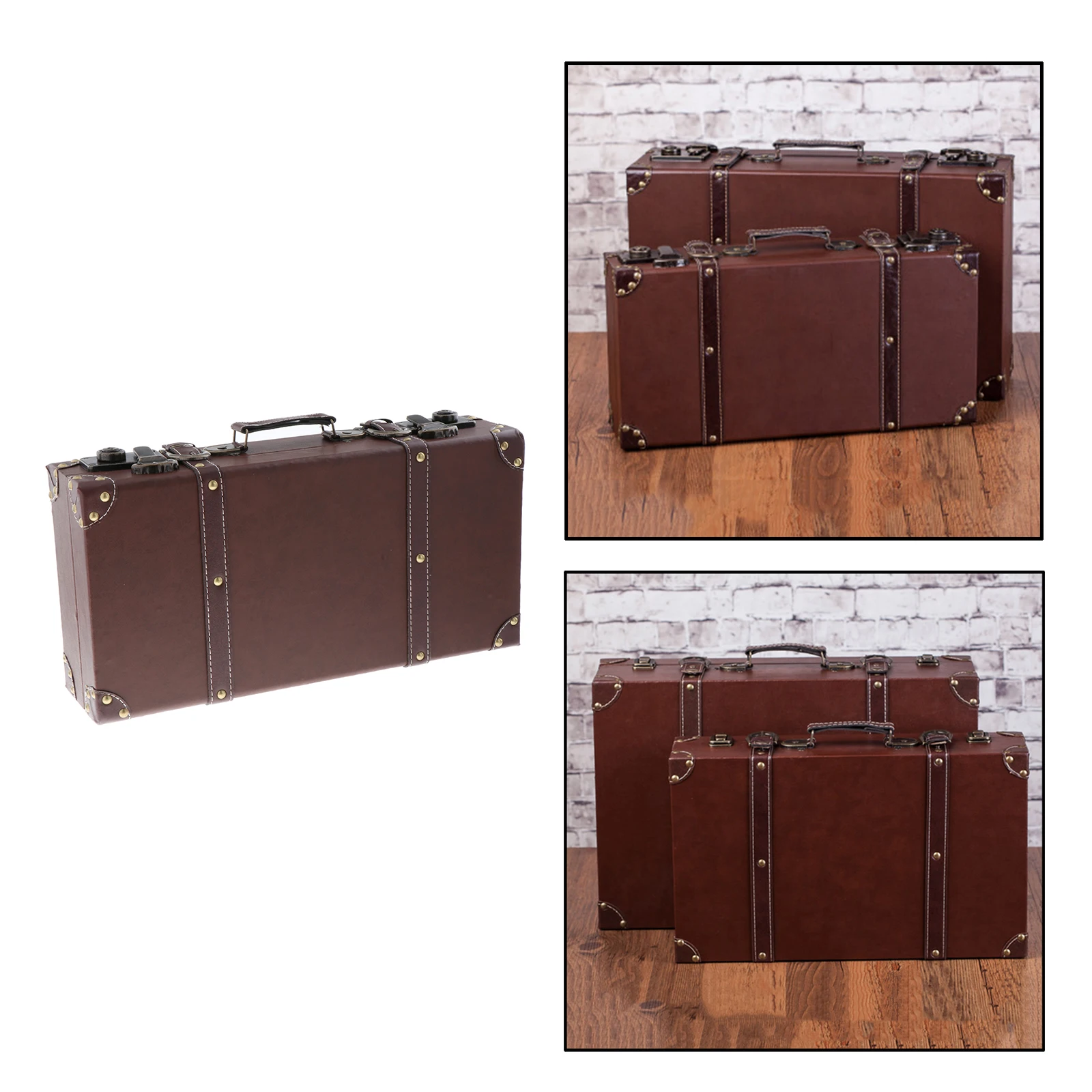 Винтажный деревянный чемодан Leatner в британском стиле декоративная дорожная