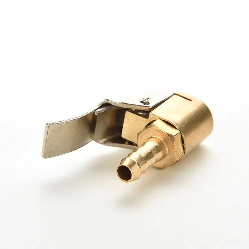 

Hot sale 1Pcs 8MM 6MM Auto Car Truck Tire Inflator Valve Connector Brass Tire Valve Air Pump Chuck Clip Clamp