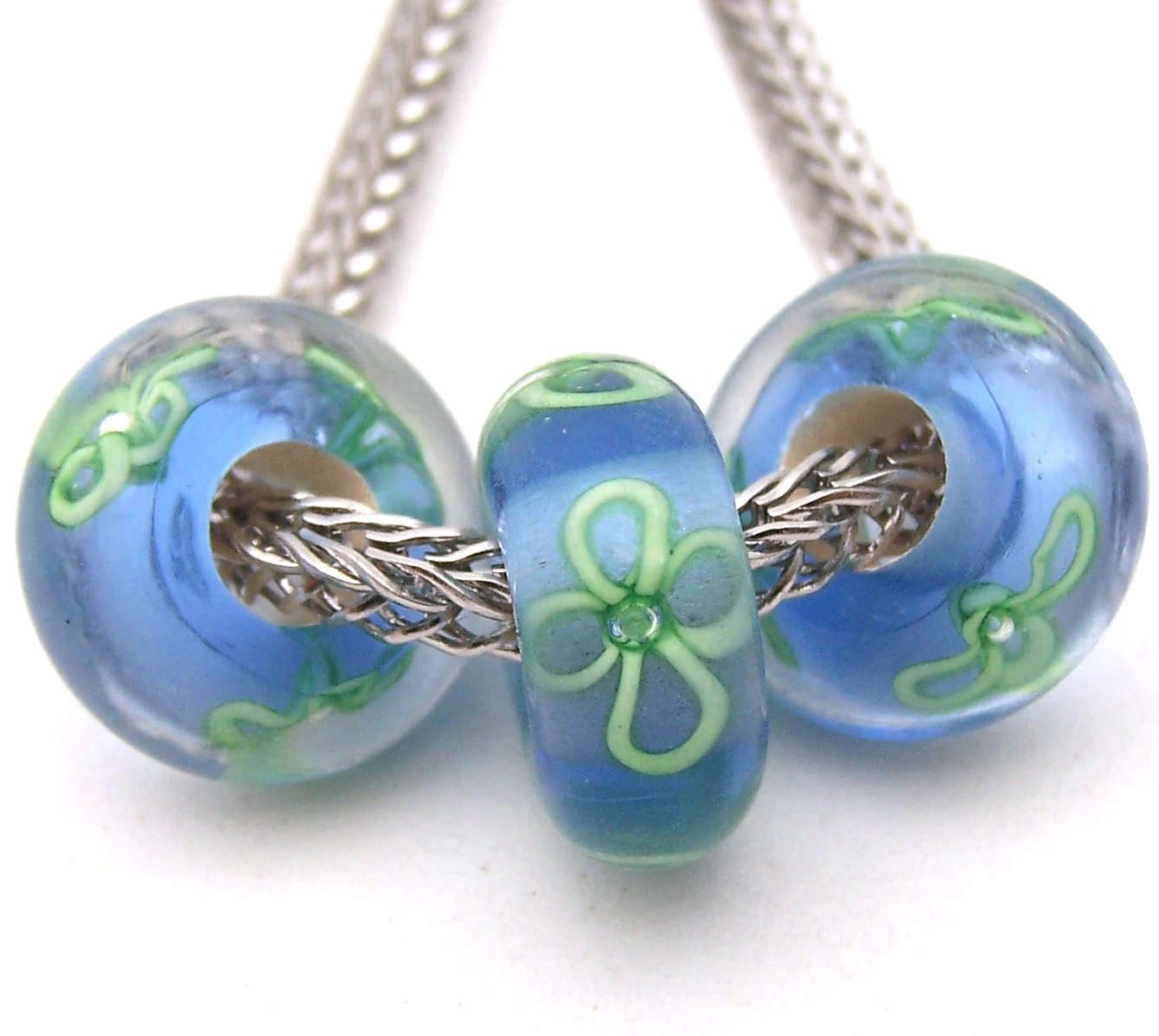

JGLZ2359 3X 5MM Hole DIY GlassBead Murano Glass beads Fit European Charms Bracelet diy jewelry Lampwork