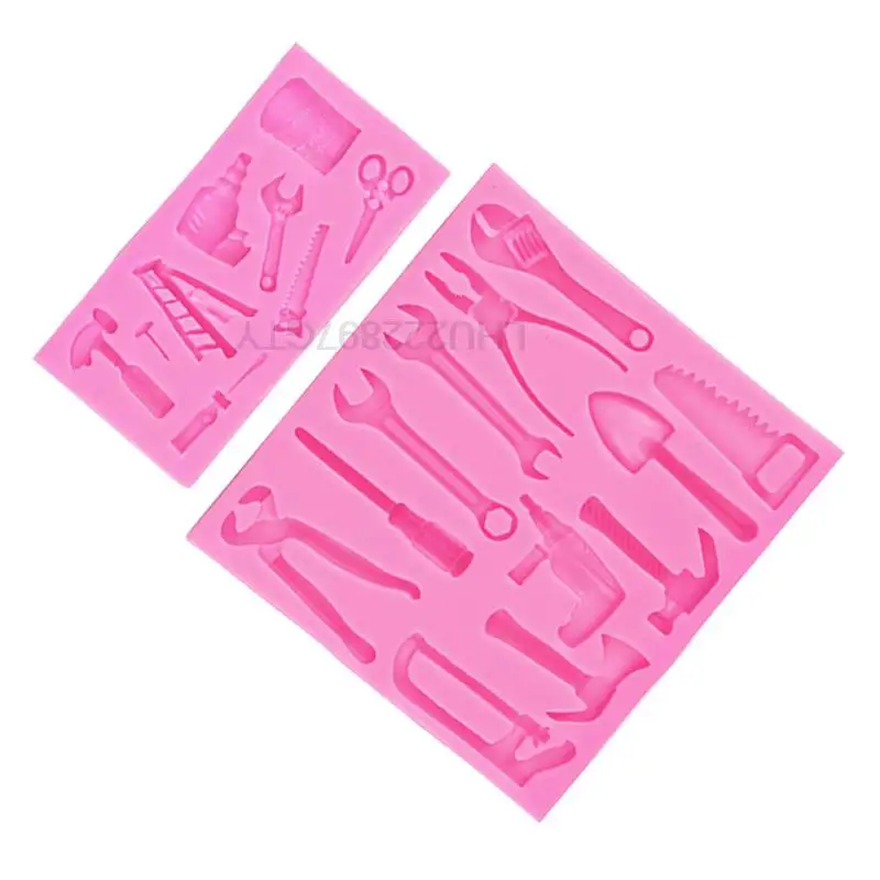 

Construction Tools Fondant Silicone Molds Chocolate Candy Cookie Decorating
