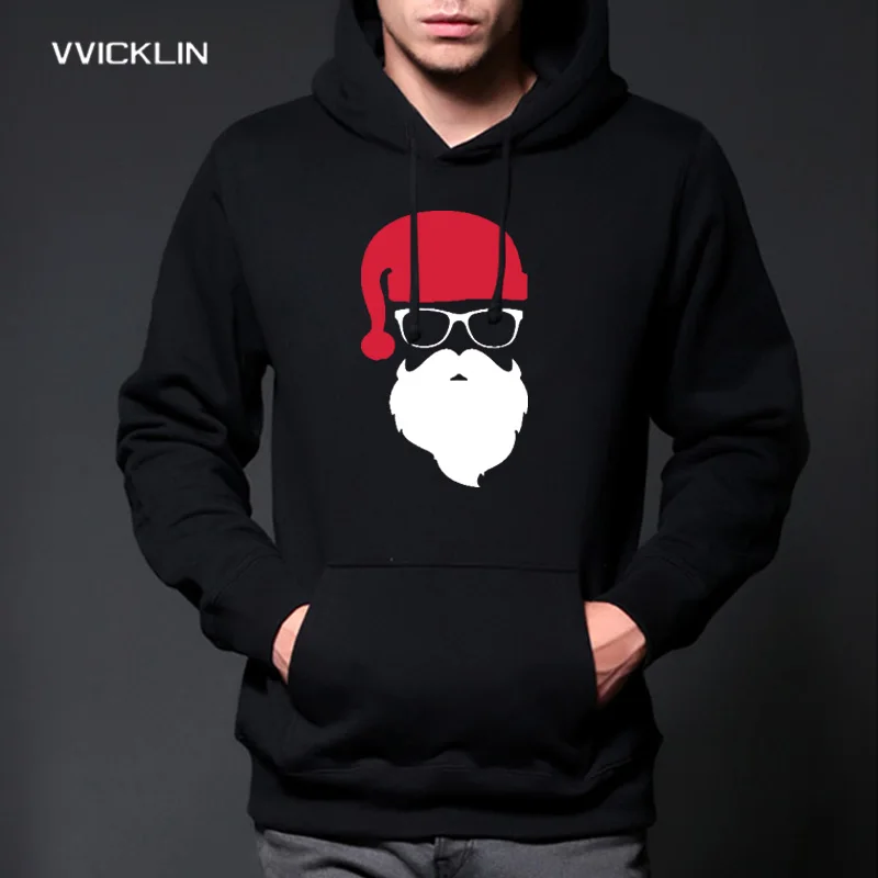 

HOT!2021 Autumn Winter brand Santa Father Christmas Festive Custom Funny Hoodies Men Fleece Long Sleeve Hoodies homme Coat