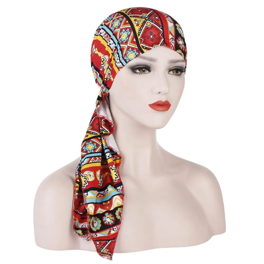 Новинка 2020 Женский хлопковый головной убор с рисунком раньше Арабский исламский