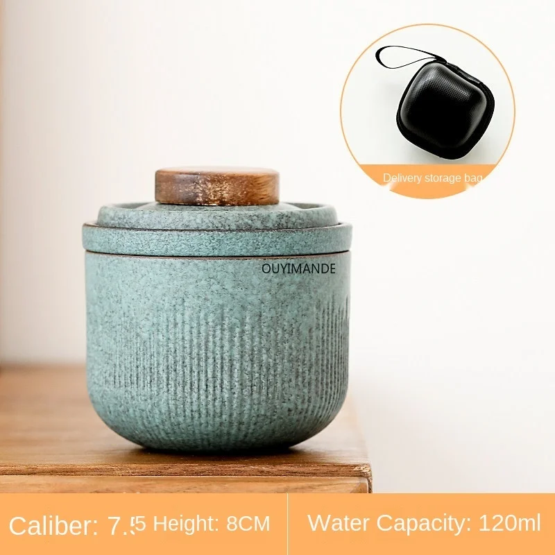 

Travel Kung Fu Tea Set Outdoor Car Quick Cup One Pot Two or Three Cups Mini Carrying Bag Filter Tea Cup