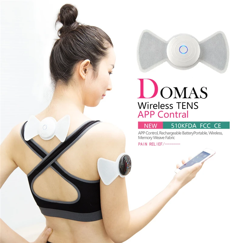 

SUNMAS SM9187 TENS upgrade smartphone APP control wireless tens unit shoulder neck massagers pain relief