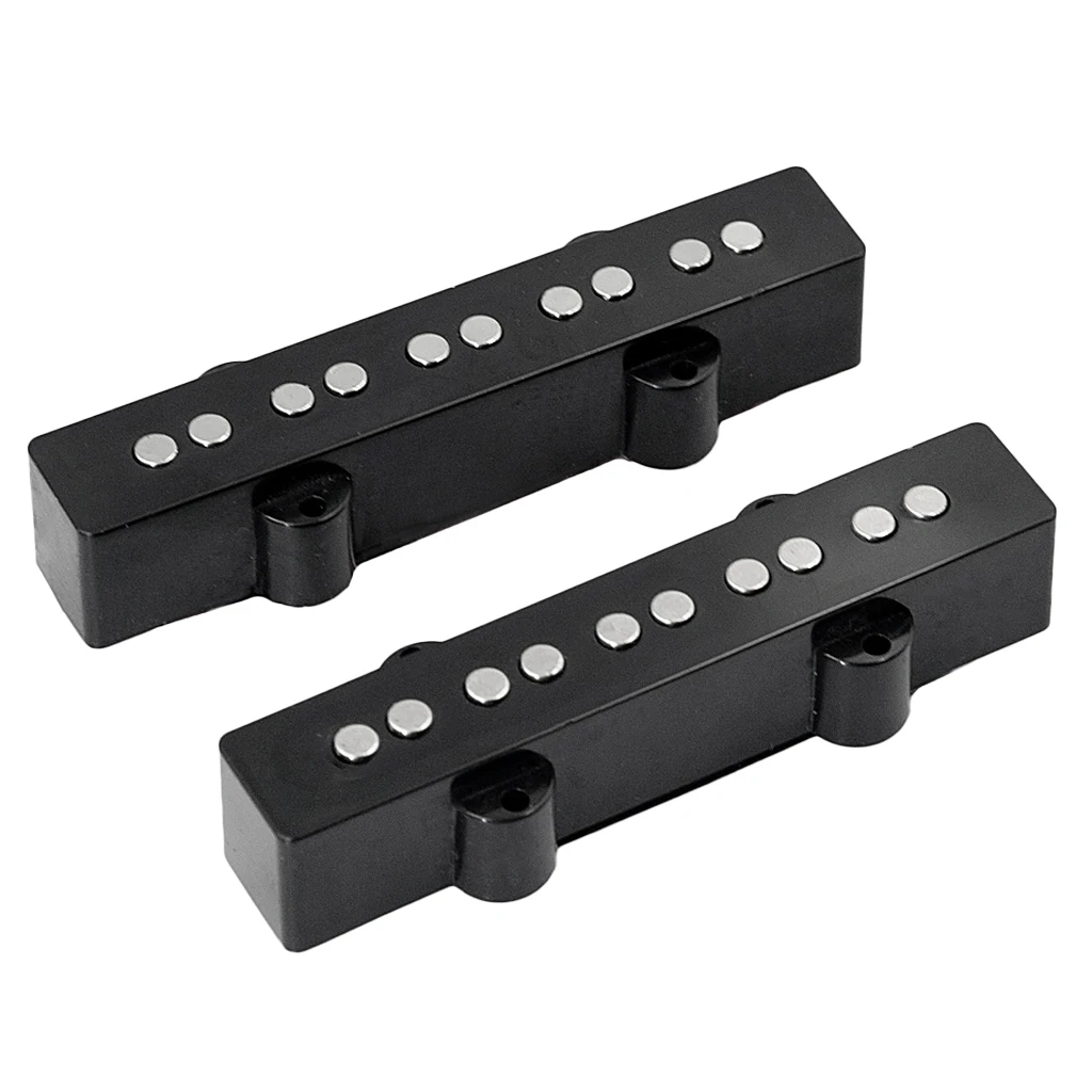 2 Pieces Jazz Bass Guitar Pickups Humbuckers 5 String 100.5x18x19mm Low Noise