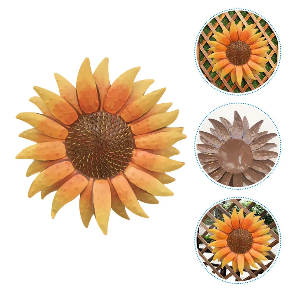 

1pc Iron Craft Sunflower Hanging Decor Exquisite Sunflower Wall Ornament