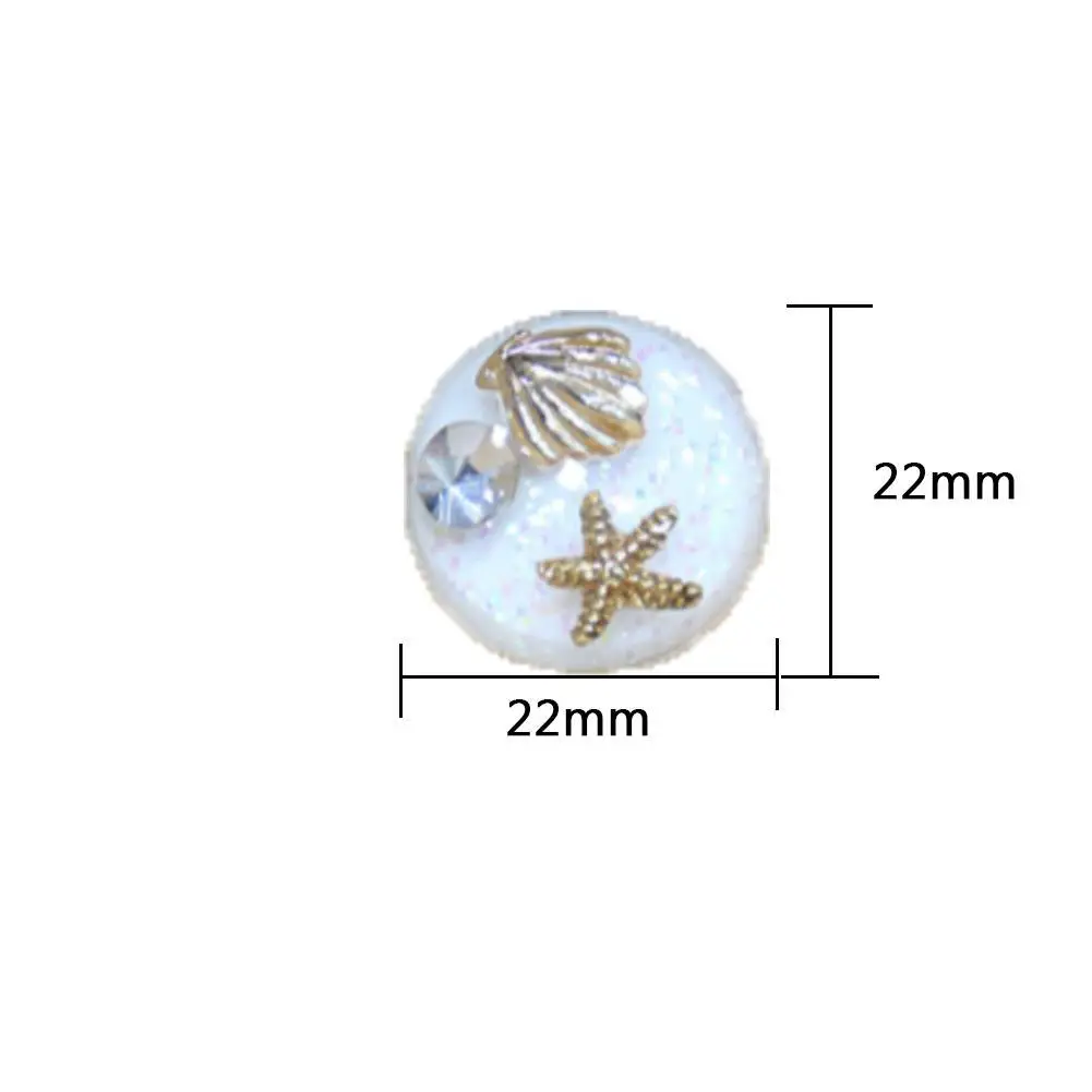 

1pcs Starfish Shell Flatback Round Resin Cabochons 18mm DIY Jewelry Accessories Doll House Mini Resin Hardware Necklace Decor
