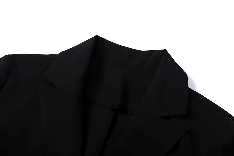 Европейский и американский стиль, Осенний женский короткий костюм с длинными рукавами и воротником, блейзер на пуговицах, зимняя одежда, женская одежда