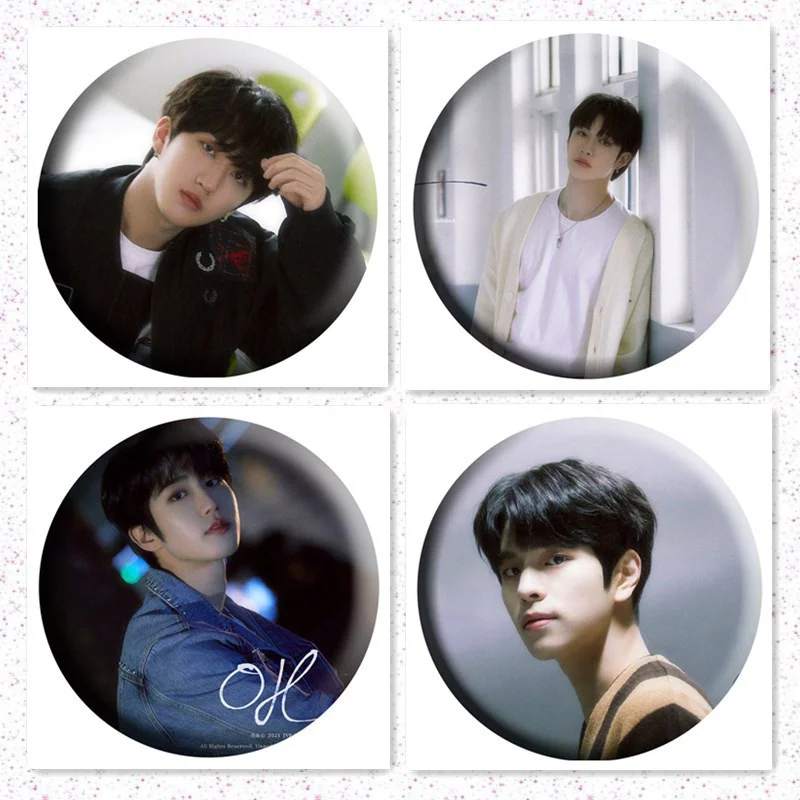 

KPOP Stray Kids Figure Photo Round Brooch Badge Hyun-Jin Felix Lee Know Mirror Pendant Key Chain Clothes Bag Accessories Gifts F
