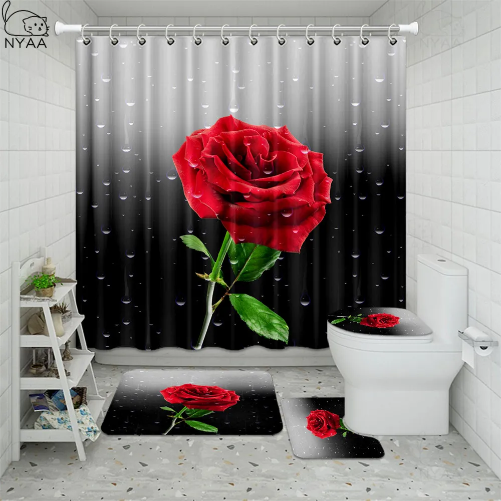 Набор Противоскользящих 3d-ковриков для ванной комнаты прочные