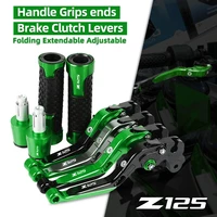 z 125 motorcycle adjustable brake clutch levers handlebar hand grips ends for kawasaki z125 z125 pro 2015 2016 2017 2018