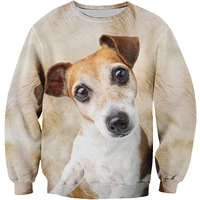 3d printed jack russell pet sweatshirt pullover unisex springautumn fashion love dogs long sleeved round neck wholesale