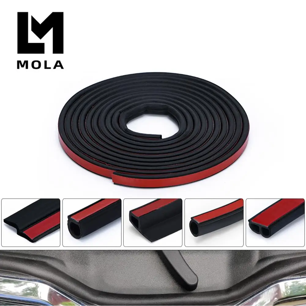 

4 Meters Shape B P Z Big D Car Door Seal Strip EPDM Rubber Noise Insulation Weatherstrip Soundproof Car Seal Strong adhensive