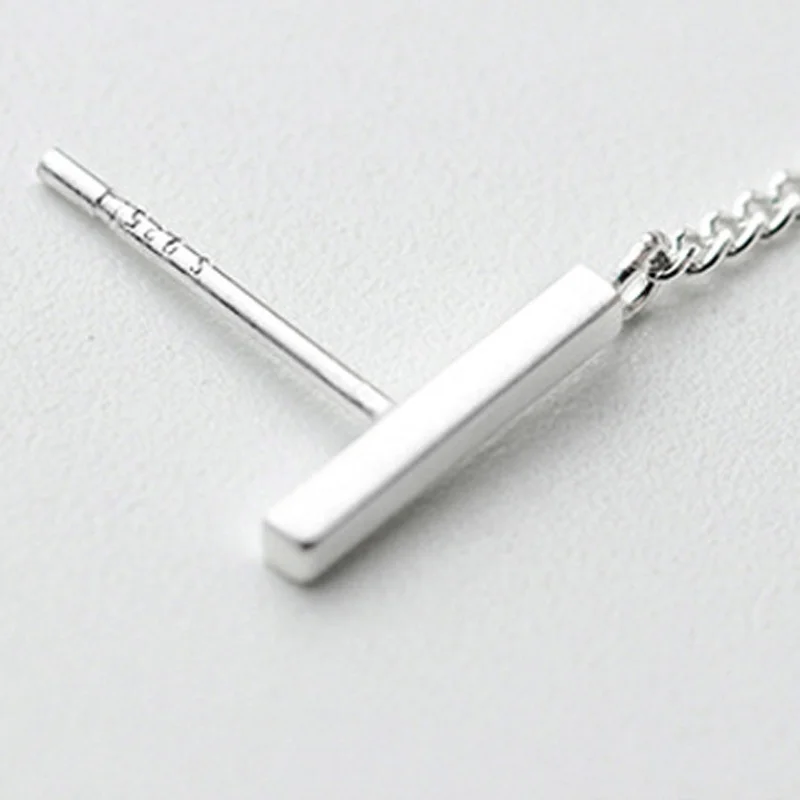 Простые Модные Изящные маленькие серьги кисточки S925 на цепочке висячие или