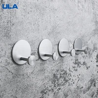 ula 4pcs bathroom wall hook adhesive clothes hook hanging bags key rack kitchen towel hanger bathroom hardware stainless steel