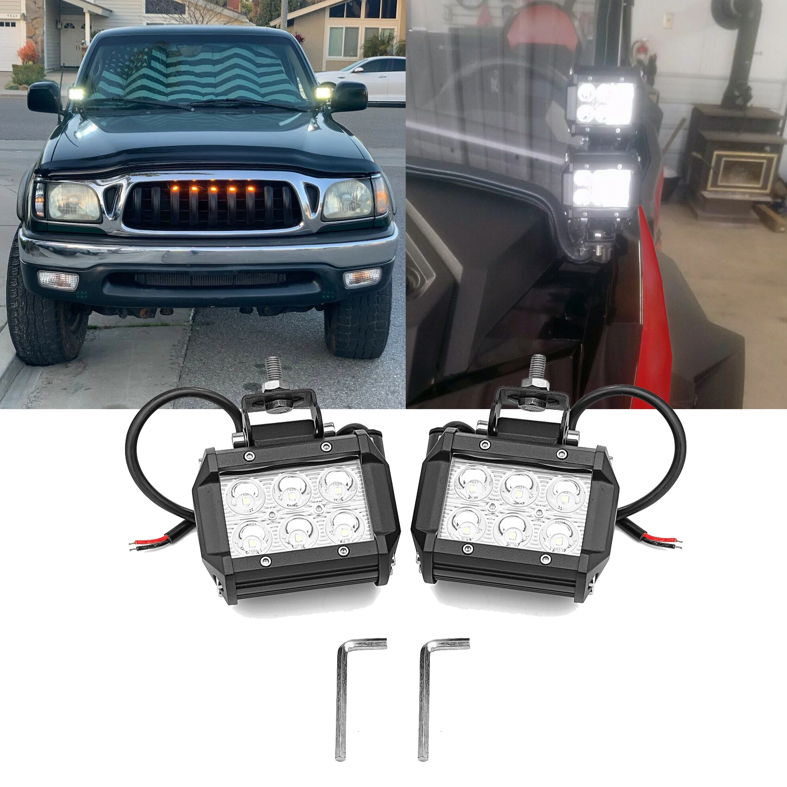 Автомобильные аксессуары комплект из 2 предметов 18 Вт светодиодный рабочий