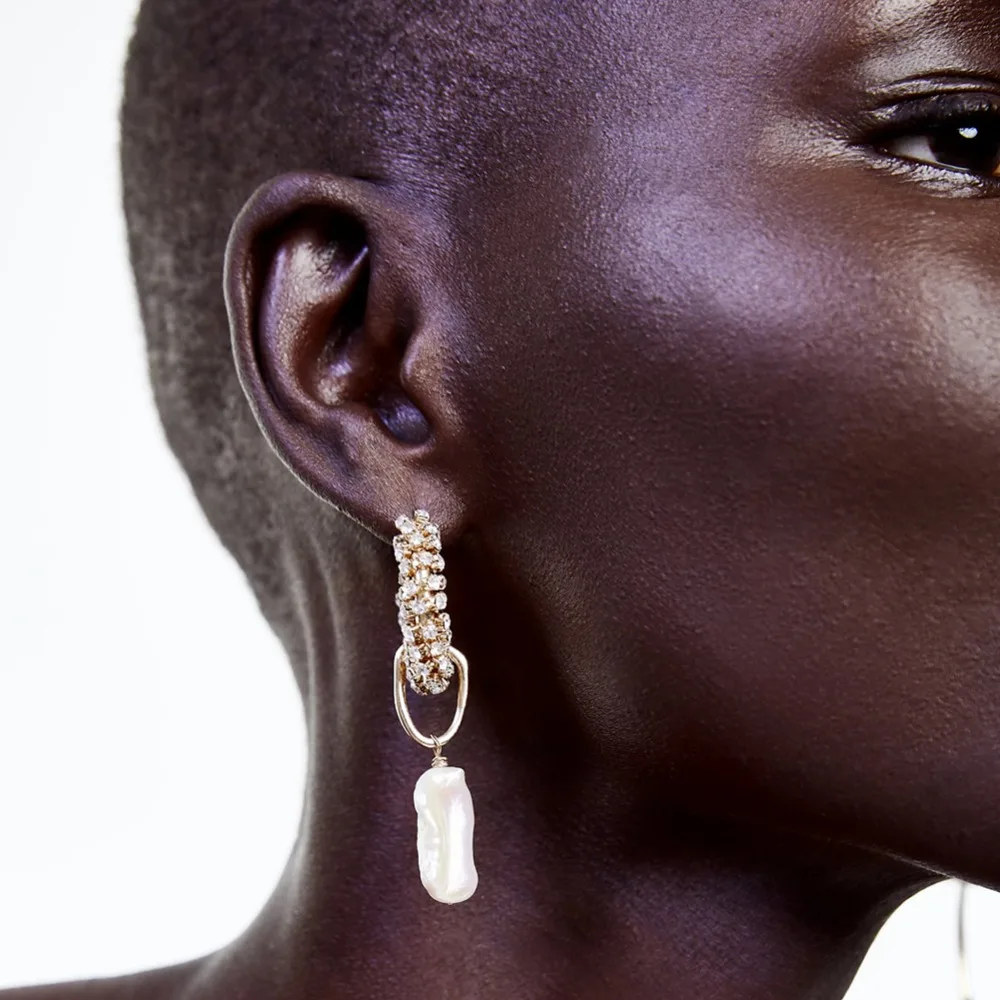 Женские массивные серьги Za этнические висячие в стиле бохо с натуральным камнем