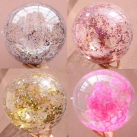 super transparent pvc flash ball water toy photo props inflatable sequins summer beach pool ball toy outdoor fun sports toys