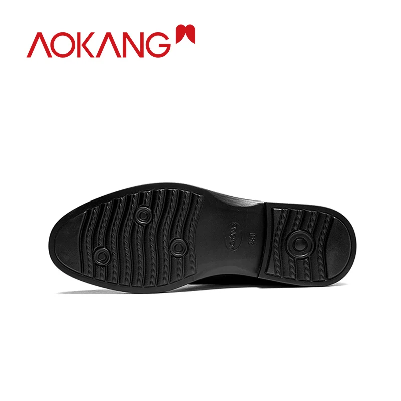 Мужские туфли из натуральной кожи AOKANG роскошные брендовые Мокасины дышащие