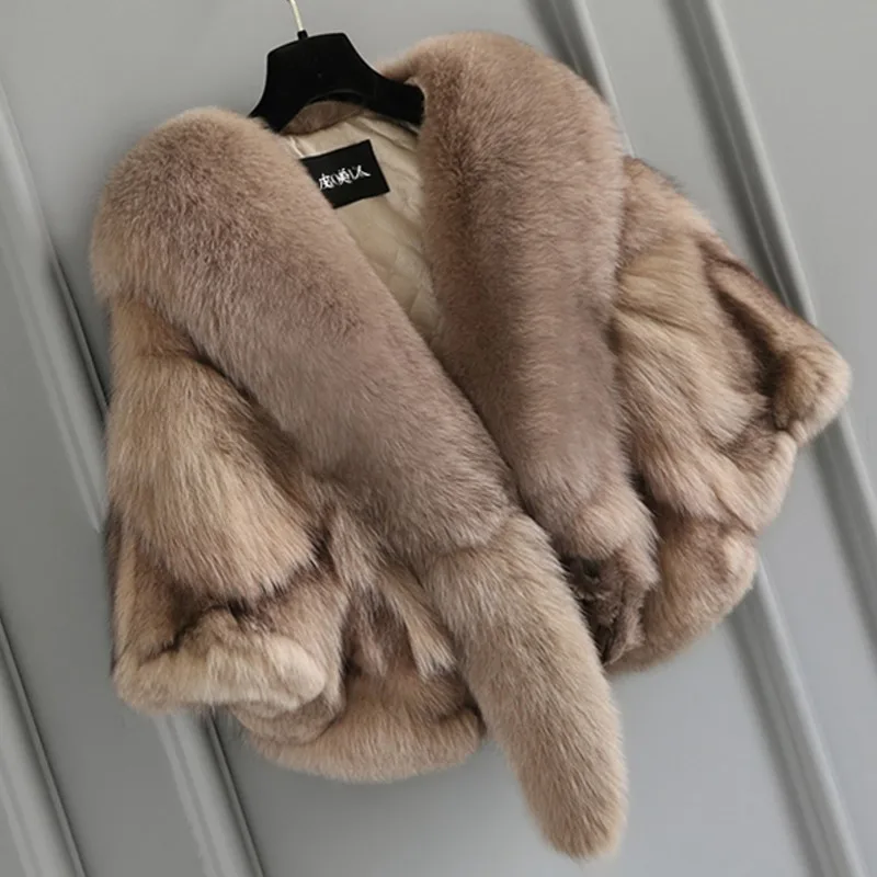 Женская Шуба из натурального меха куртка синего лисьего пальто зимнее жилет с