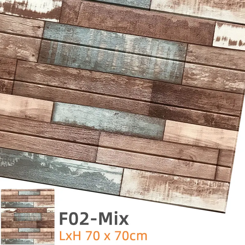 F02-Mix Kaguyahime Самоклеящиеся 3D наклейки на стену водонепроницаемые DIY Пена кирпичная настенная бумага ТВ фон Декор мраморная настенная бумага красочный кирпич - Цвет: F02-Mix