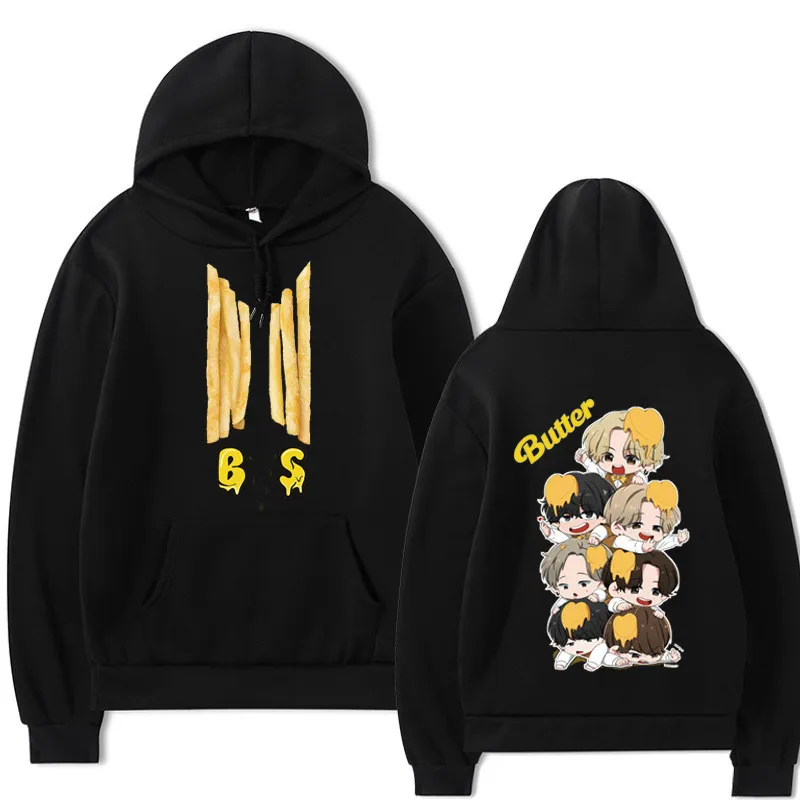 

Осенние уличные толстовки, модные корейские толстовки с принтом Bangtan Boys для мужчин и женщин, пуловеры в стиле Харадзюку для мальчиков и дево...