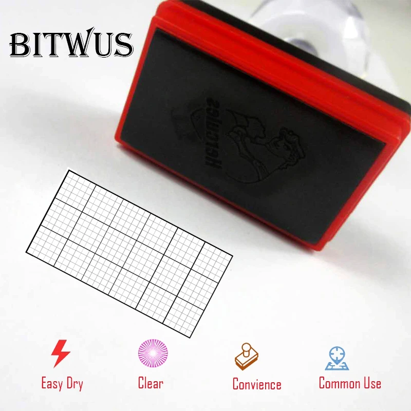 

Rectangle engineer and Teacher's Grid Print stamp Custom photosensitive seal stamp personalized logo Self inking stamp custom
