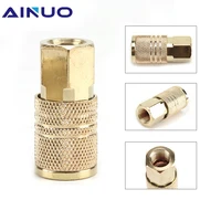 14 npt air compressor hose quick coupler plug socket connector female thread brass 13510pcs set