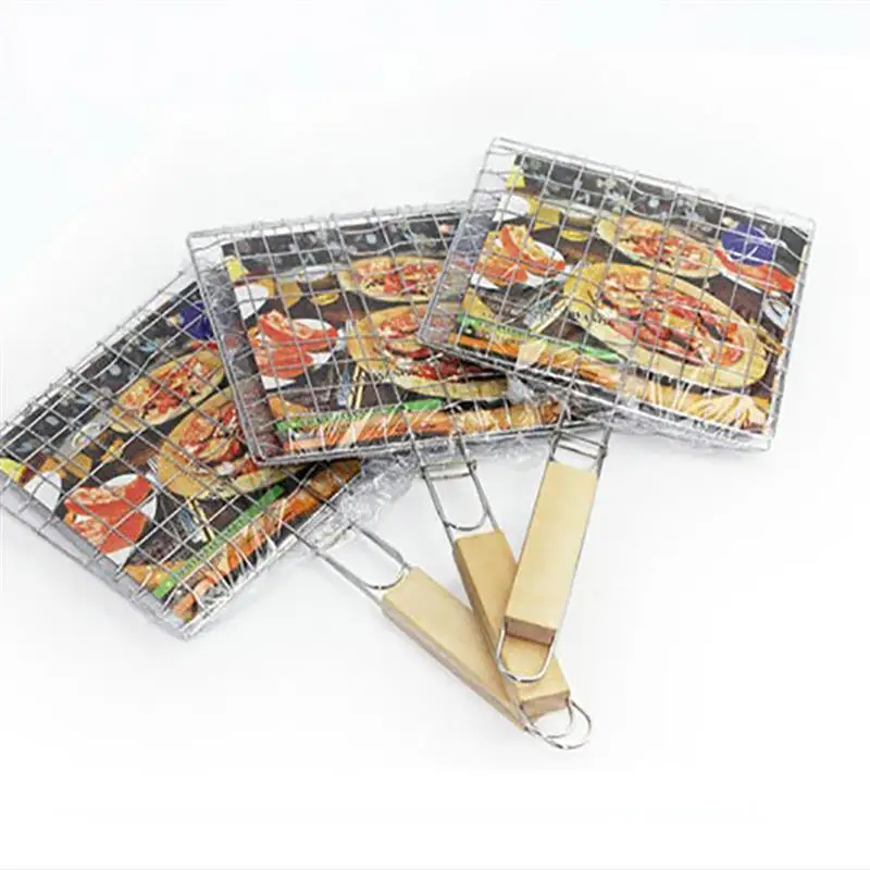 Складная корзина для барбекю легкоочищаемый гриль жарки летний уличный