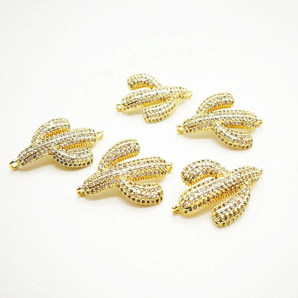 Горячая Распродажа Micro циркония кактус Подвески для изготовления украшений