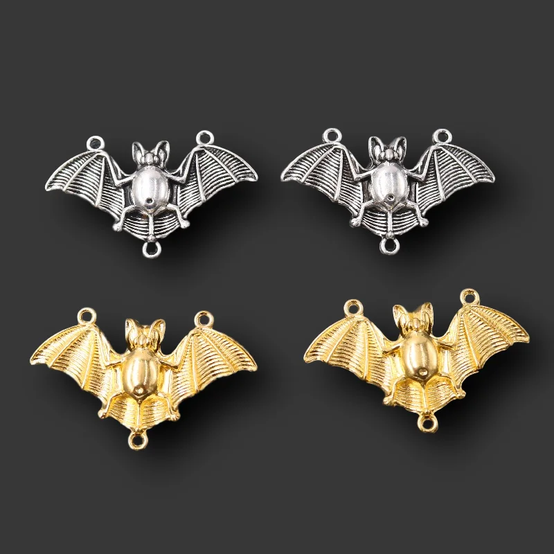 Неоготическое ожерелье и серьги летучая мышь вампира 4 шт. два цвета соединители