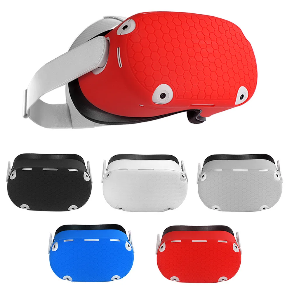 

Silicone Protective Cover For Oculus Quest 2 VR Headset Head Shell Anti-Scratches VR Helmet Protector Case For Oculus Quest 2