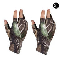 outdoor touch screen bionic camouflage gel gloves hunting reed camouflage gloves anti slip fishing shooting gloves elastic