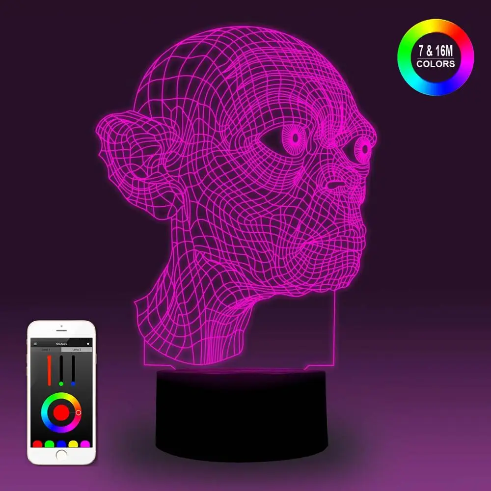 NiteApps 3D Властелин колец Grube ночник настольная лампа иллюзия Лампа подарок на день