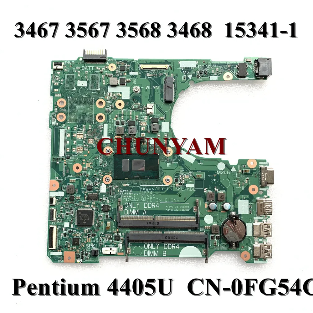 Восстановленная материнская плата для ноутбука Dell Vostro Series 14 15341/15 3468 91N85 процессор