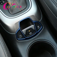 color my life stainless steel car electronic handbrake hand brake button panel trim cover stickers for jeep renegade 2015 2020