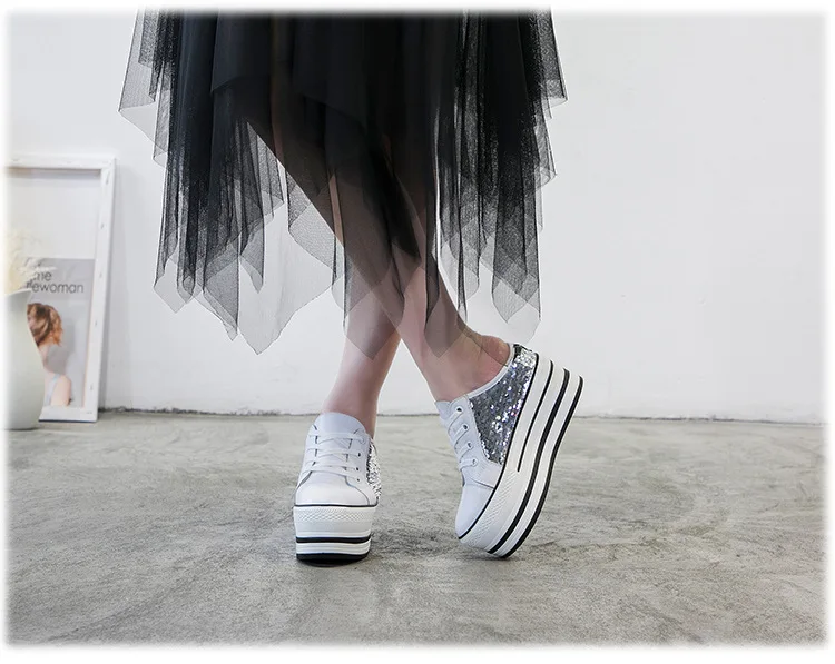 Женская Повседневная обувь; тапочки на плоской подошве; женские дышащие кроссовки на толстой платформе, визуально увеличивающие рост; A11-86Z