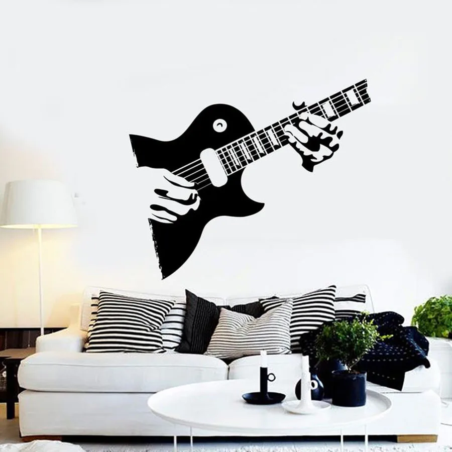 Гитарный плеер Наклейка на стену музыка рок классные дети подростков спальня