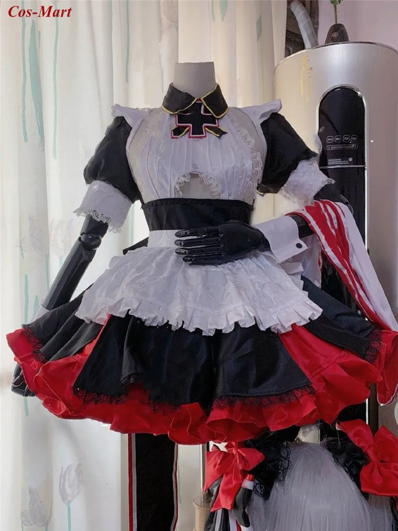 

Hot Game Azur Lane Prinz Eugen Cosplay Costume Lovely Maid Dress Unisex Ball Activity Party Role Play Clothing Custom-Make Any