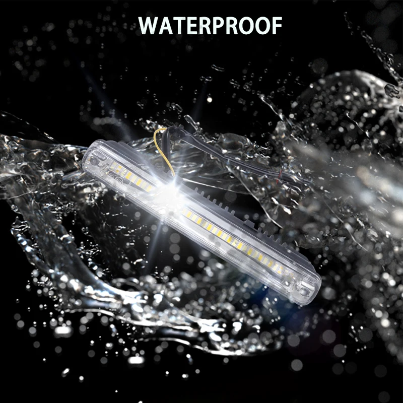 HLXG 2 шт. DRL светодиодный светильник на День белого цвета желтый цвет поворотный