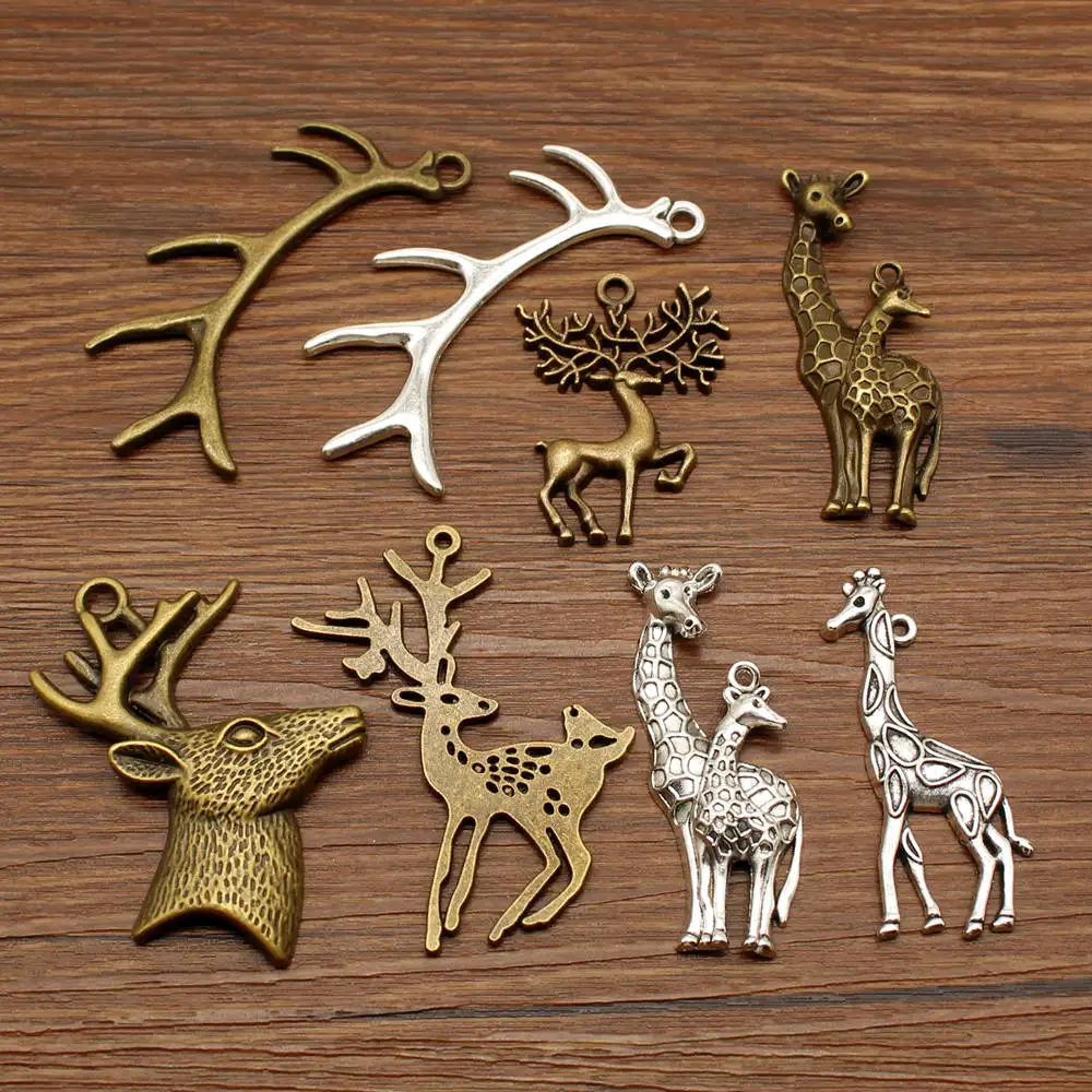 

Популярная подвеска в виде головы оленя Подвески, сделай сам, ювелирное изделие для изготовление браслета ожерелья Аксессуары