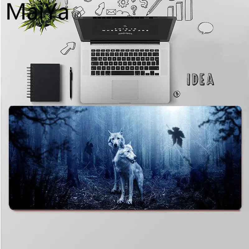 

Maiya High Quality Wolf Moon Forest Natural Rubber Gaming mousepad Desk Mat Free Shipping Large Mouse Pad Keyboards Mat