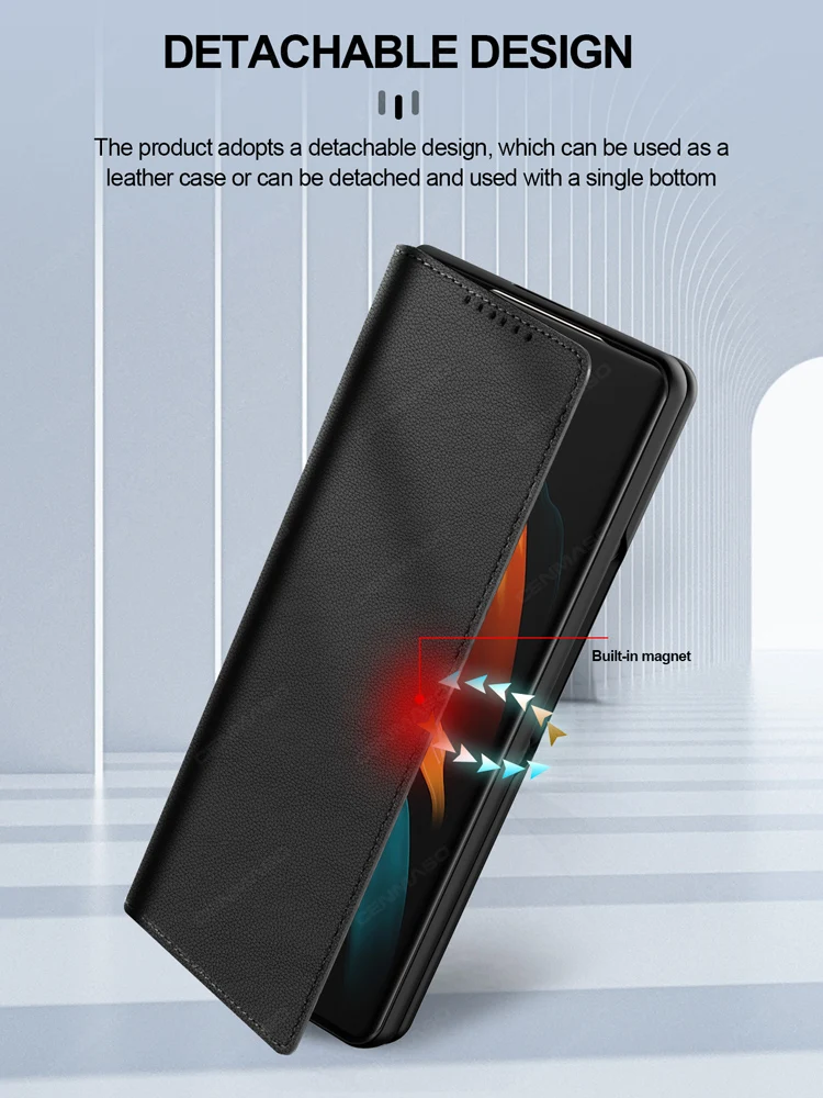 Kup Do Samsung Galaxy Z Fold 2 Etui Na Telefon Komórkowy All-Inclusive Osłona Przeciwdeszczowa Do Galaxyz Fold 2 5G Skórzane Etui