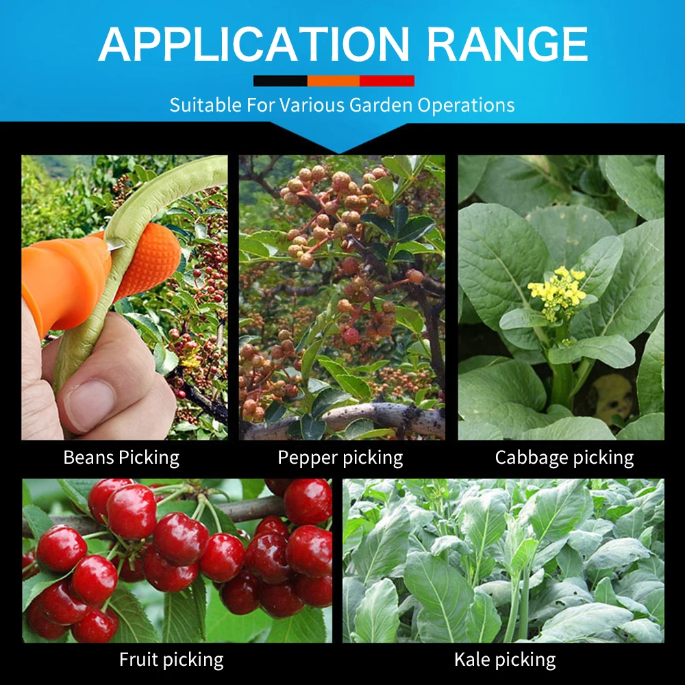 Hot Sales Silicone Thumb Knife Finger Protector Vegetable Harvesting Plant Blade Scissors Cutting Rings Garden Gloves |